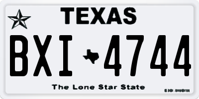 TX license plate BXI4744