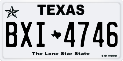 TX license plate BXI4746