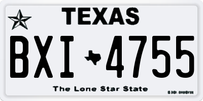 TX license plate BXI4755