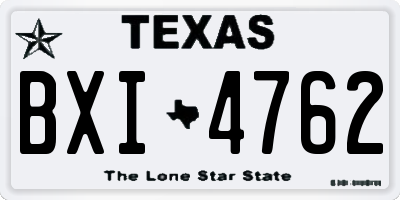 TX license plate BXI4762