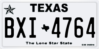 TX license plate BXI4764