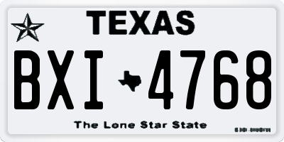 TX license plate BXI4768