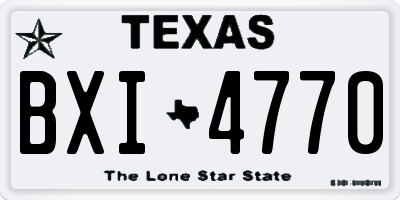 TX license plate BXI4770