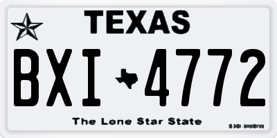 TX license plate BXI4772