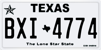 TX license plate BXI4774