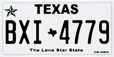 TX license plate BXI4779