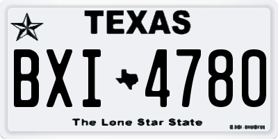 TX license plate BXI4780
