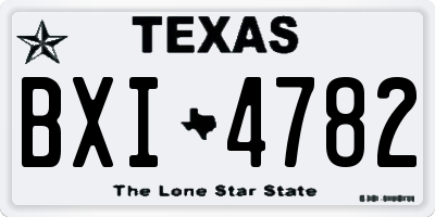 TX license plate BXI4782