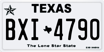 TX license plate BXI4790