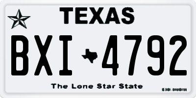 TX license plate BXI4792
