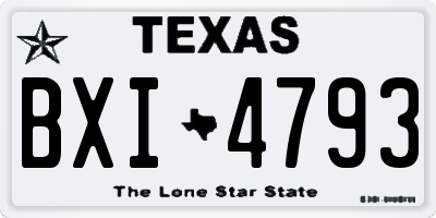 TX license plate BXI4793