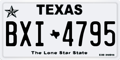 TX license plate BXI4795