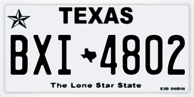 TX license plate BXI4802