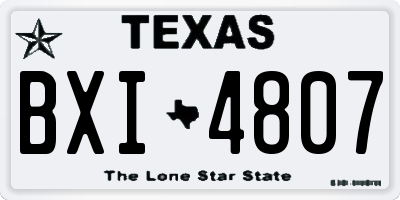 TX license plate BXI4807