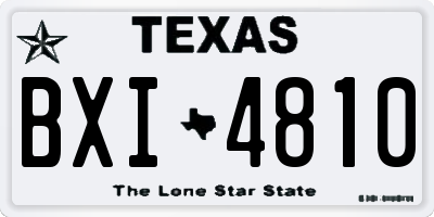 TX license plate BXI4810