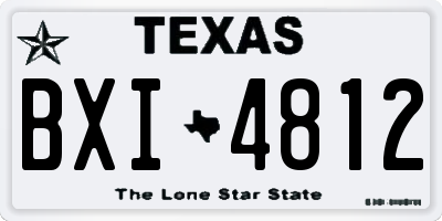 TX license plate BXI4812