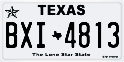 TX license plate BXI4813