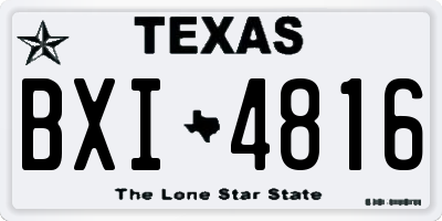 TX license plate BXI4816