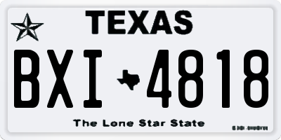 TX license plate BXI4818