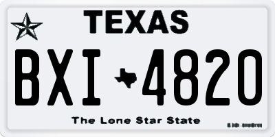 TX license plate BXI4820