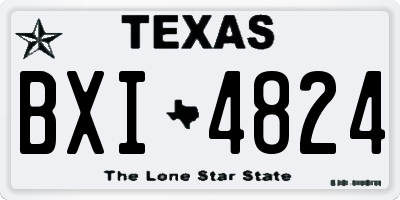 TX license plate BXI4824