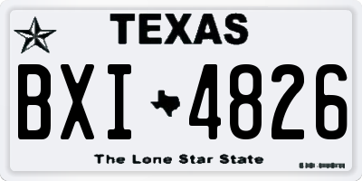 TX license plate BXI4826