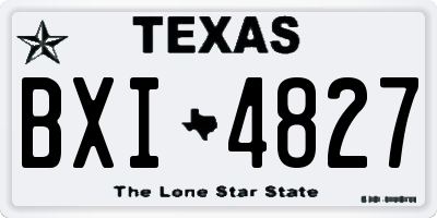 TX license plate BXI4827