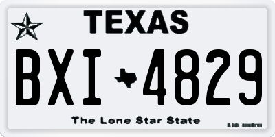 TX license plate BXI4829
