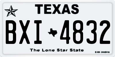 TX license plate BXI4832