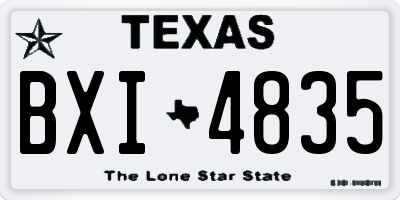 TX license plate BXI4835