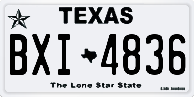 TX license plate BXI4836