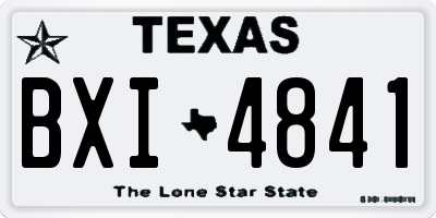 TX license plate BXI4841