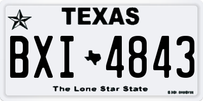 TX license plate BXI4843