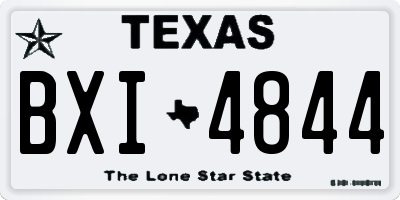 TX license plate BXI4844