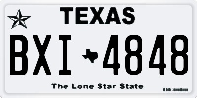 TX license plate BXI4848