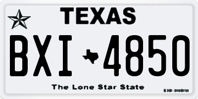 TX license plate BXI4850