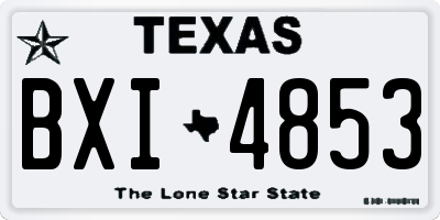 TX license plate BXI4853