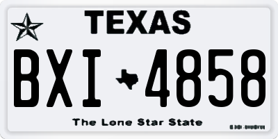 TX license plate BXI4858