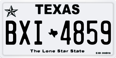 TX license plate BXI4859