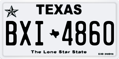 TX license plate BXI4860