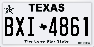 TX license plate BXI4861