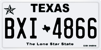 TX license plate BXI4866
