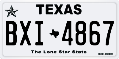 TX license plate BXI4867