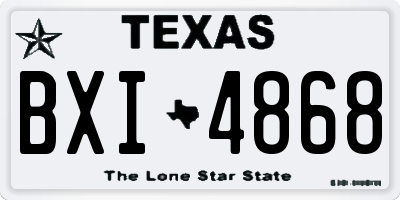 TX license plate BXI4868