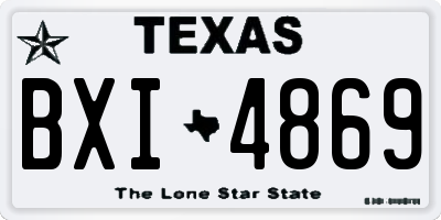 TX license plate BXI4869