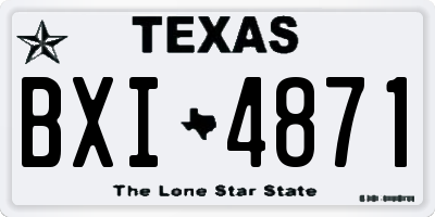 TX license plate BXI4871