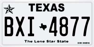 TX license plate BXI4877