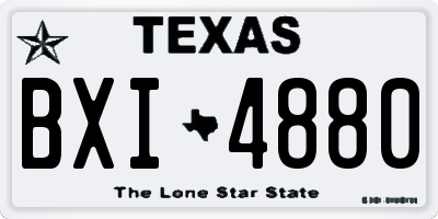 TX license plate BXI4880