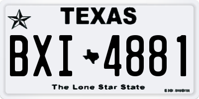 TX license plate BXI4881