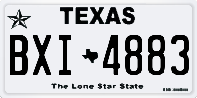 TX license plate BXI4883
